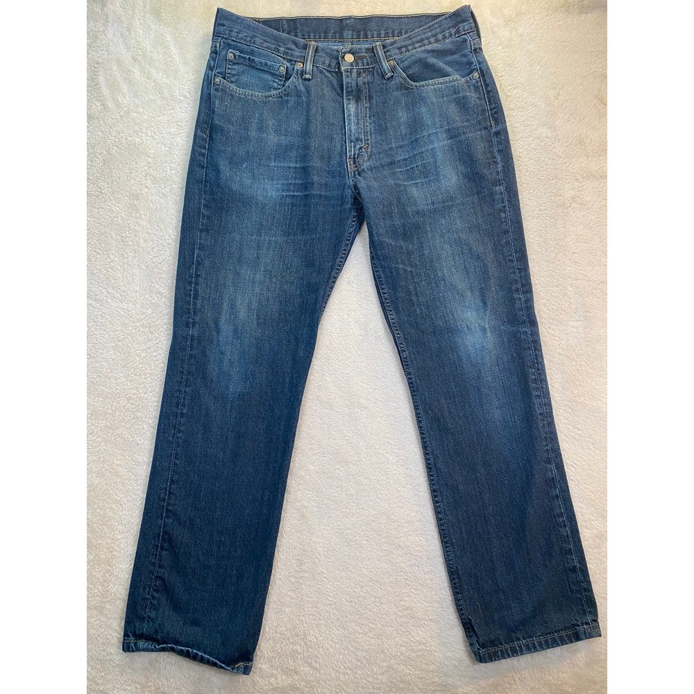 Levis 514 Straight Fit Mens Jeans W34 L32 Medium Wash Blue Denim 100% Cotton